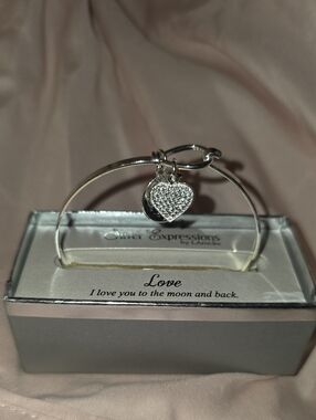 Silver Expressions by LARocks "Love" Bangle Bracelet